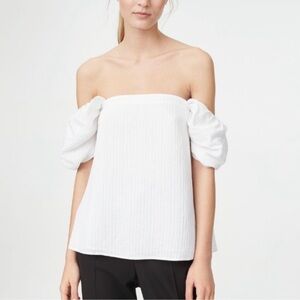 Club Monaco Malaina Off Shoulder Puffed Sleeve Top size 6